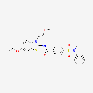 (Z)-N-(6-ethoxy-3-(2-methoxyethyl)benzo[d]thiazol-2(3H)-ylidene)-4-(N-ethyl-N-phenylsulfamoyl)benzamide