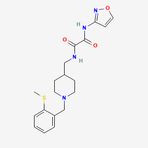molecular formula C19H24N4O3S B2629273 N1-(异恶唑-3-基)-N2-((1-(2-(甲硫基)苄基)哌啶-4-基)甲基)草酰胺 CAS No. 1234983-12-0