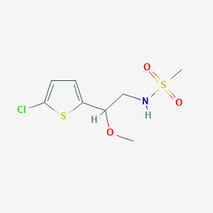 molecular formula C8H12ClNO3S2 B2629274 N-(2-(5-chlorothiophen-2-yl)-2-methoxyethyl)methanesulfonamide CAS No. 2034598-72-4