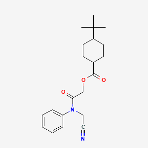 molecular formula C21H28N2O3 B2629289 [(Cyanomethyl)(phenyl)carbamoyl]methyl 4-tert-butylcyclohexane-1-carboxylate CAS No. 1096004-93-1