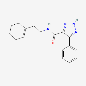 molecular formula C17H20N4O B2629304 N-(2-cyclohex-1-en-1-ylethyl)-4-phenyl-1H-1,2,3-triazole-5-carboxamide CAS No. 1795300-03-6