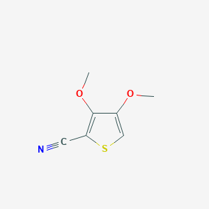 molecular formula C7H7NO2S B2629306 3,4-Dimethoxythiophene-2-carbonitrile CAS No. 2230798-73-7