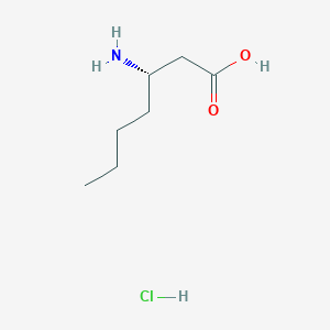 molecular formula C7H16ClNO2 B2629311 (3S)-3-Aminoheptanoic acid;hydrochloride CAS No. 219310-08-4