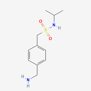 molecular formula C11H18N2O2S B2629313 1-[4-(aminomethyl)phenyl]-N-(propan-2-yl)methanesulfonamide CAS No. 923171-38-4