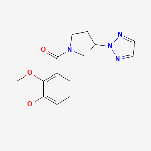 molecular formula C15H18N4O3 B2629315 (3-(2H-1,2,3-三唑-2-基)吡咯烷-1-基)(2,3-二甲氧基苯基)甲苯酮 CAS No. 2034249-60-8