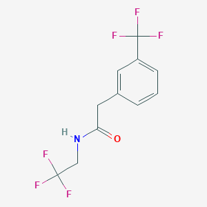 molecular formula C11H9F6NO B2629321 N-(2,2,2-Trifluoroethyl)-2-[3-(trifluoromethyl)phenyl]acetamide CAS No. 1623904-64-2