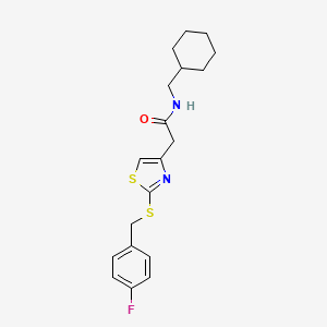 B2629323 N-(cyclohexylmethyl)-2-(2-((4-fluorobenzyl)thio)thiazol-4-yl)acetamide CAS No. 941984-65-2