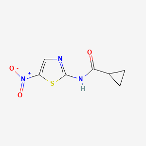 molecular formula C7H7N3O3S B2629330 N-(5-硝基-1,3-噻唑-2-基)环丙烷甲酰胺 CAS No. 23599-15-7