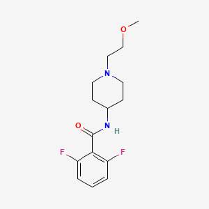 molecular formula C15H20F2N2O2 B2629331 2,6-difluoro-N-(1-(2-methoxyethyl)piperidin-4-yl)benzamide CAS No. 1421484-50-5