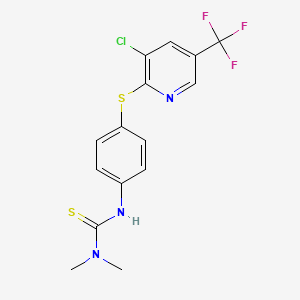 3-[4-[3-Chloro-5-(trifluoromethyl)pyridin-2-yl]sulfanylphenyl]-1,1-dimethylthiourea