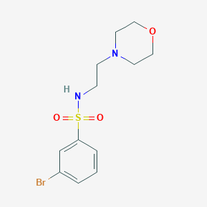 molecular formula C12H17BrN2O3S B262935 3-bromo-N-(2-morpholinoethyl)benzenesulfonamide 