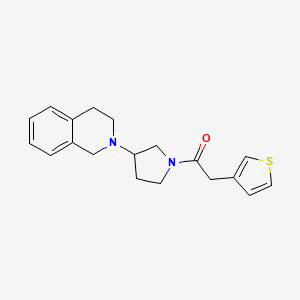 1-(3-(3,4-dihydroisoquinolin-2(1H)-yl)pyrrolidin-1-yl)-2-(thiophen-3-yl)ethanone