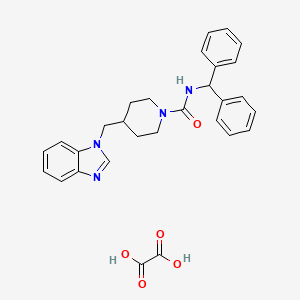 4-((1H-benzo[d]imidazol-1-yl)methyl)-N-benzhydrylpiperidine-1-carboxamide oxalate