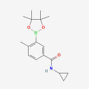 molecular formula C17H24BNO3 B2629364 N-环丙基-4-甲基-3-(4,4,5,5-四甲基-1,3,2-二氧杂硼环-2-基)苯甲酰胺 CAS No. 515135-67-8