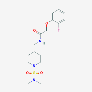molecular formula C16H24FN3O4S B2629375 N-[[1-(Dimethylsulfamoyl)piperidin-4-yl]methyl]-2-(2-fluorophenoxy)acetamide CAS No. 2415502-61-1