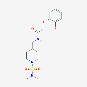 molecular formula C16H24FN3O4S B2629375 N-{[1-(dimethylsulfamoyl)piperidin-4-yl]methyl}-2-(2-fluorophenoxy)acetamide CAS No. 2415502-61-1