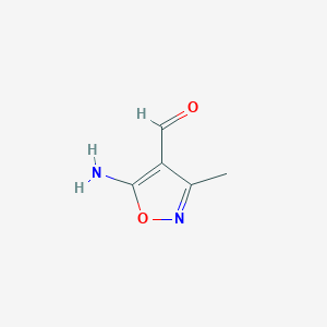 molecular formula C5H6N2O2 B2629384 5-Amino-3-methylisoxazole-4-carbaldehyde CAS No. 1510686-66-4