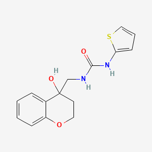 molecular formula C15H16N2O3S B2629408 1-((4-Hydroxychroman-4-yl)methyl)-3-(thiophen-2-yl)urea CAS No. 1396751-98-6