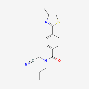 molecular formula C16H17N3OS B2629430 N-(cyanomethyl)-4-(4-methyl-1,3-thiazol-2-yl)-N-propylbenzamide CAS No. 1311468-56-0
