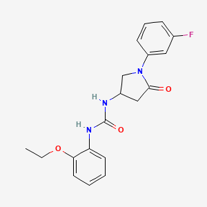 molecular formula C19H20FN3O3 B2629436 1-(2-乙氧基苯基)-3-[1-(3-氟苯基)-5-氧代吡咯烷-3-基]脲 CAS No. 894029-90-4