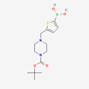 molecular formula C14H23BN2O4S B2629452 5-(4-BOC-哌嗪甲基)噻吩-2-硼酸 CAS No. 2377609-49-7