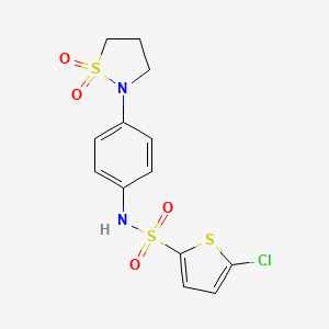 5-chloro-N-(4-(1,1-dioxidoisothiazolidin-2-yl)phenyl)thiophene-2-sulfonamide