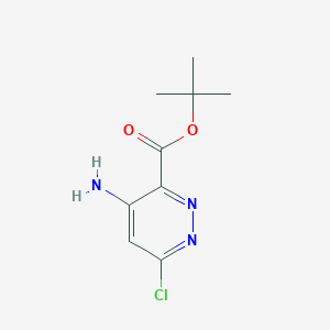 molecular formula C9H12ClN3O2 B2629464 Tert-butyl 4-amino-6-chloropyridazine-3-carboxylate CAS No. 2248317-78-2