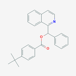 molecular formula C27H25NO2 B2629465 异喹啉-1-基（苯基）甲基 4-(叔丁基)苯甲酸酯 CAS No. 391876-25-8