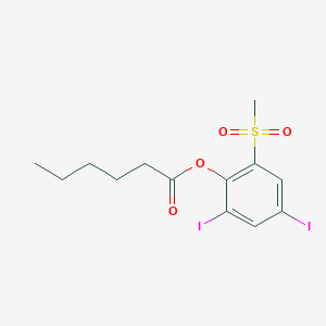 2,4-Diiodo-6-(methylsulfonyl)phenyl hexanoate
