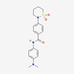 N-(4-(dimethylamino)phenyl)-4-(1,1-dioxido-1,2-thiazinan-2-yl)benzamide
