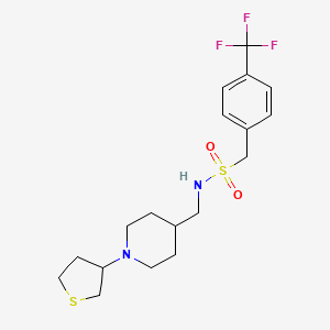 N-((1-(tetrahydrothiophen-3-yl)piperidin-4-yl)methyl)-1-(4-(trifluoromethyl)phenyl)methanesulfonamide