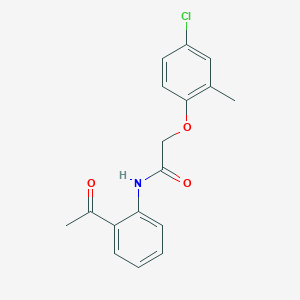 molecular formula C17H16ClNO3 B262952 N-(2-acetylphenyl)-2-(4-chloro-2-methylphenoxy)acetamide 