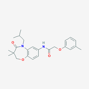 N-(5-isobutyl-3,3-dimethyl-4-oxo-2,3,4,5-tetrahydrobenzo[b][1,4]oxazepin-7-yl)-2-(m-tolyloxy)acetamide