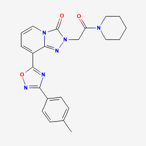 8-[3-(4-methylphenyl)-1,2,4-oxadiazol-5-yl]-2-[2-oxo-2-(piperidin-1-yl)ethyl][1,2,4]triazolo[4,3-a]pyridin-3(2H)-one