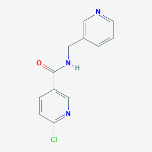 molecular formula C12H10ClN3O B262957 6-chloro-N-(pyridin-3-ylmethyl)pyridine-3-carboxamide 