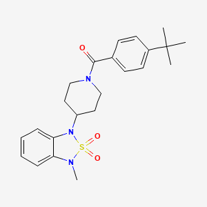 molecular formula C23H29N3O3S B2629586 (4-(tert-butyl)phenyl)(4-(3-methyl-2,2-dioxidobenzo[c][1,2,5]thiadiazol-1(3H)-yl)piperidin-1-yl)methanone CAS No. 2034279-89-3