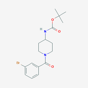 molecular formula C17H23BrN2O3 B2629588 tert-Butyl 1-(3-bromobenzoyl)piperidin-4-ylcarbamate CAS No. 1286265-77-7
