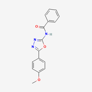 molecular formula C16H13N3O3 B2629606 N-(5-(4-methoxyphenyl)-1,3,4-oxadiazol-2-yl)benzamide CAS No. 126631-02-5