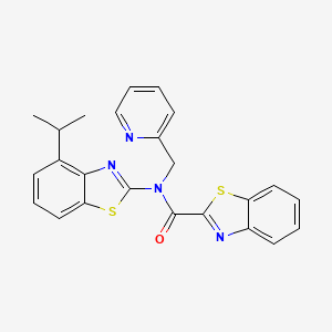 molecular formula C24H20N4OS2 B2629608 N-(4-isopropylbenzo[d]thiazol-2-yl)-N-(pyridin-2-ylmethyl)benzo[d]thiazole-2-carboxamide CAS No. 955745-21-8