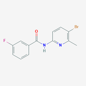molecular formula C13H10BrFN2O B2629623 N-(5-bromo-6-methylpyridin-2-yl)-3-fluorobenzamide CAS No. 638141-83-0