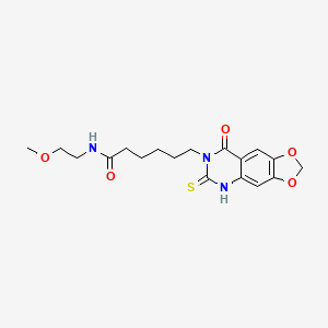 N-(2-methoxyethyl)-6-(8-oxo-6-thioxo-5,6-dihydro-[1,3]dioxolo[4,5-g]quinazolin-7(8H)-yl)hexanamide