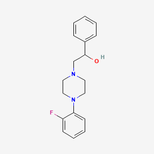 molecular formula C18H21FN2O B2629640 2-[4-(2-Fluorophenyl)piperazin-1-yl]-1-phenylethanol CAS No. 400075-46-9