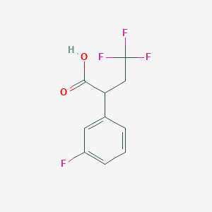 molecular formula C10H8F4O2 B2629646 4,4,4-三氟-2-(3-氟苯基)丁酸 CAS No. 1538113-27-7