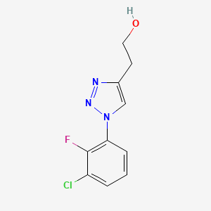 molecular formula C10H9ClFN3O B2629657 2-[1-(3-chloro-2-fluorophenyl)-1H-1,2,3-triazol-4-yl]ethan-1-ol CAS No. 1249754-30-0