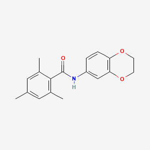 molecular formula C18H19NO3 B2629672 N-(2,3-dihydro-1,4-benzodioxin-6-yl)-2,4,6-trimethylbenzamide CAS No. 301306-96-7