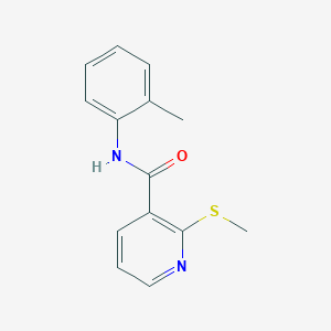 molecular formula C14H14N2OS B2629673 N-(2-methylphenyl)-2-(methylthio)nicotinamide CAS No. 141841-73-8