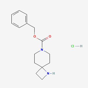 molecular formula C15H21ClN2O2 B2629676 Benzyl 1,7-diazaspiro[3.5]nonane-7-carboxylate hydrochloride CAS No. 2094715-70-3