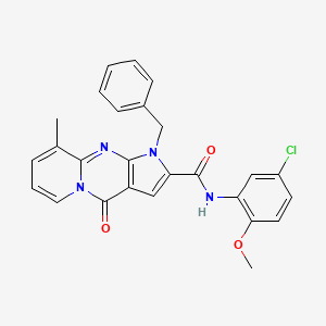 1-benzyl-N-(5-chloro-2-methoxyphenyl)-9-methyl-4-oxo-1,4-dihydropyrido[1,2-a]pyrrolo[2,3-d]pyrimidine-2-carboxamide