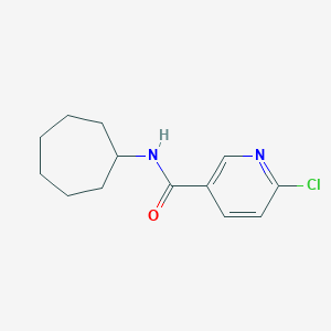 molecular formula C13H17ClN2O B262973 6-chloro-N-cycloheptylnicotinamide 