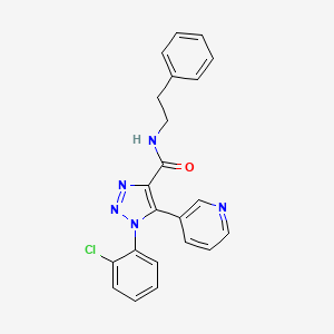 molecular formula C22H18ClN5O B2629752 N-(2-甲氧基-5-甲基苯基)-5-[5-(吡咯烷-1-基羰基)-1,3,4-恶二唑-2-基]-1H-吡咯-3-磺酰胺 CAS No. 1207038-01-4